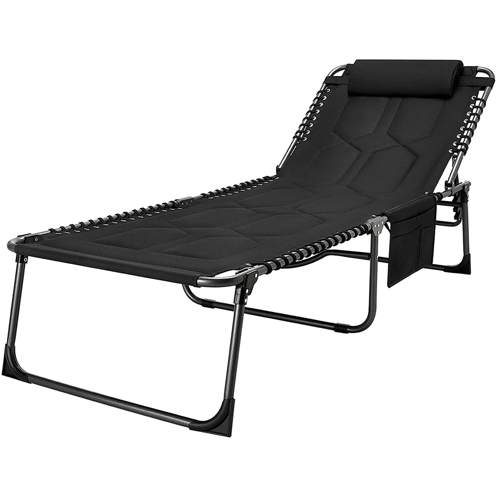 Oversized Padded Cast Aluminum Sun Outdoor Folding Reclining Chair Beach Loungers