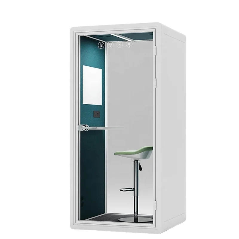 SilentBox Furniture Office Phone Booth Soundproof Portable Vocal Booths Phone Pods Voice Audio Recording Booth Soundproof Cabin
