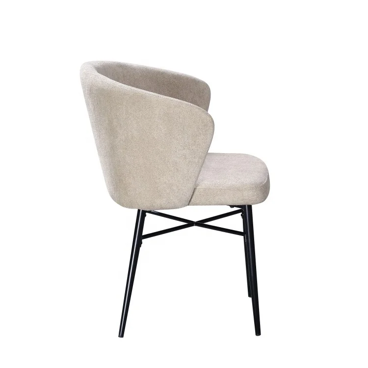 Factory Price Modern Luxury Fabric Dining Furniture With Metal Frame For Kitchen Chair