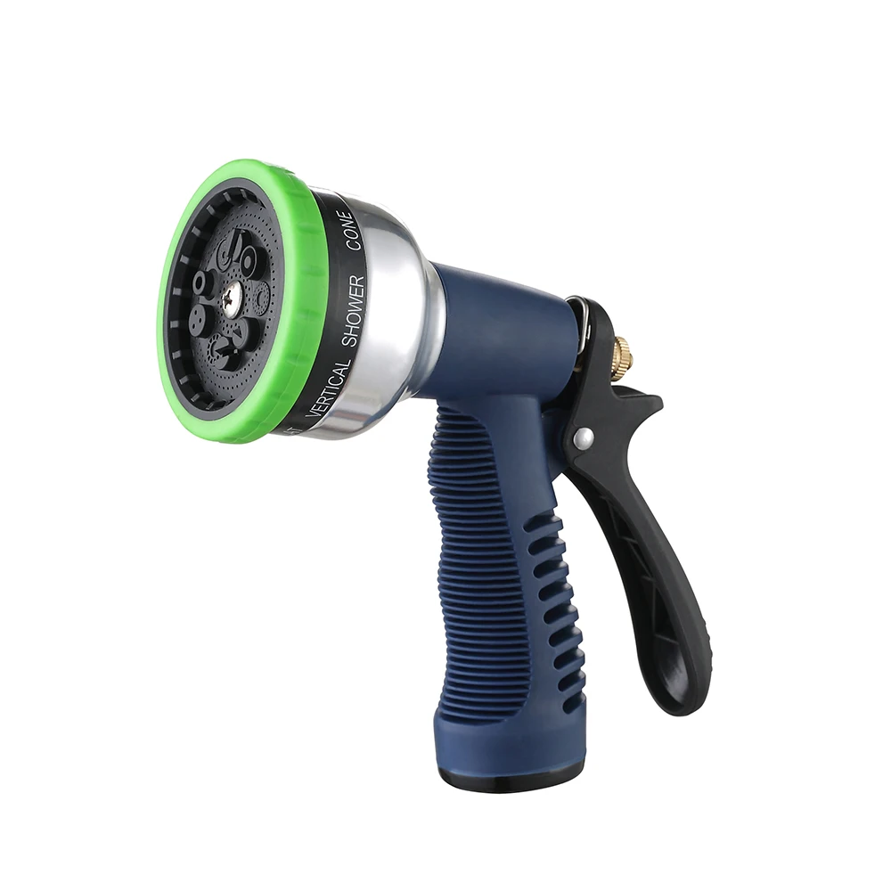 Hongchen professional horticulture 9 pattern trigger aluminium rust proofing hose nozzle watering spray gun