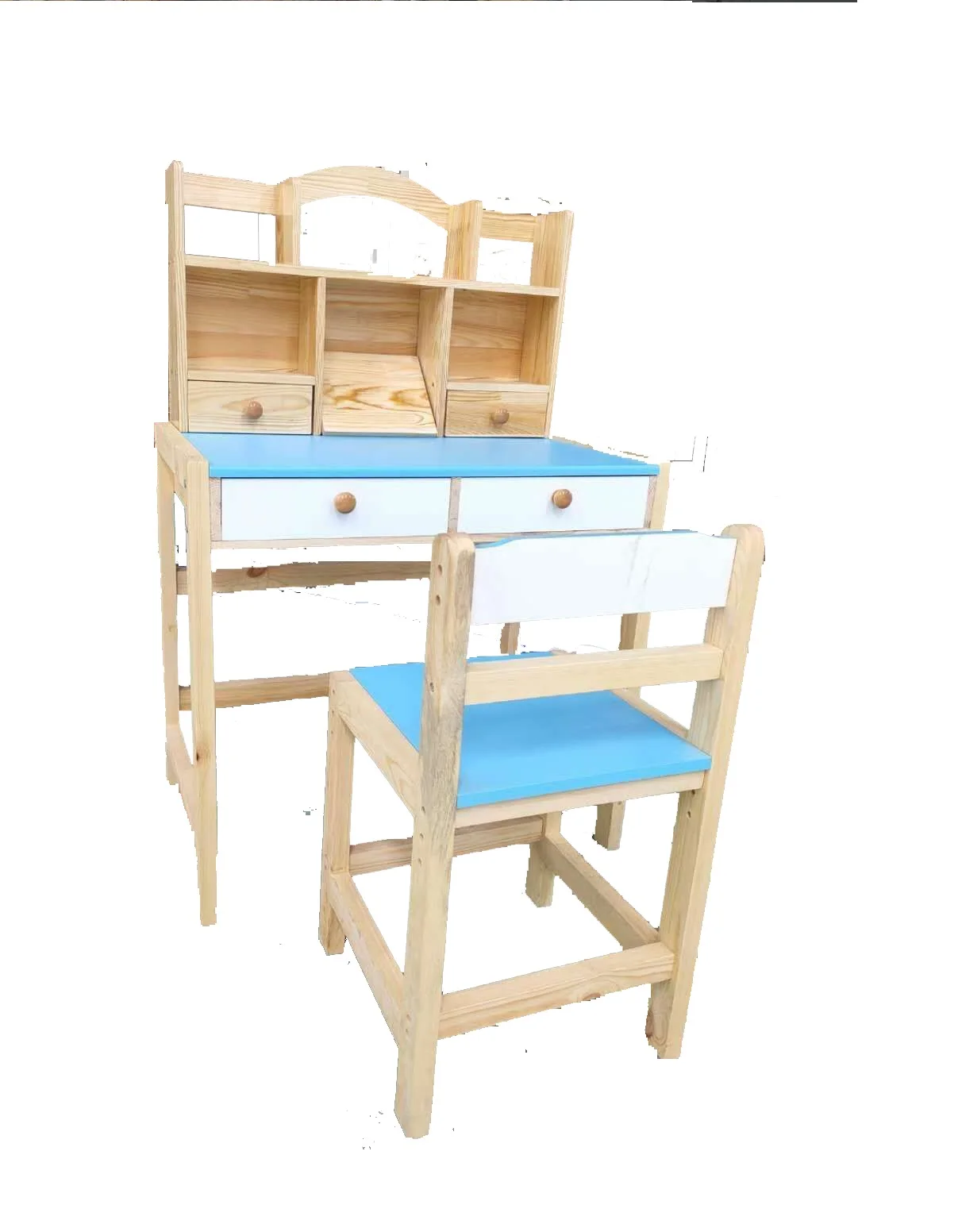
New Fashion Lovely in solid wood study table and chair for children 