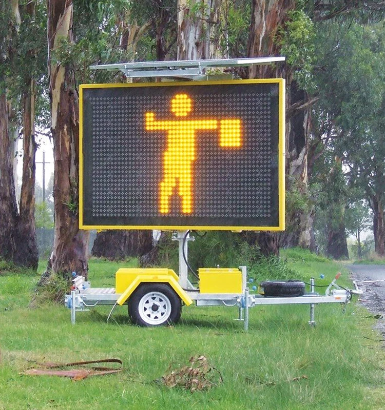 Led Lights Variable Message Sign Display Board Solar Traffic Amber Vms