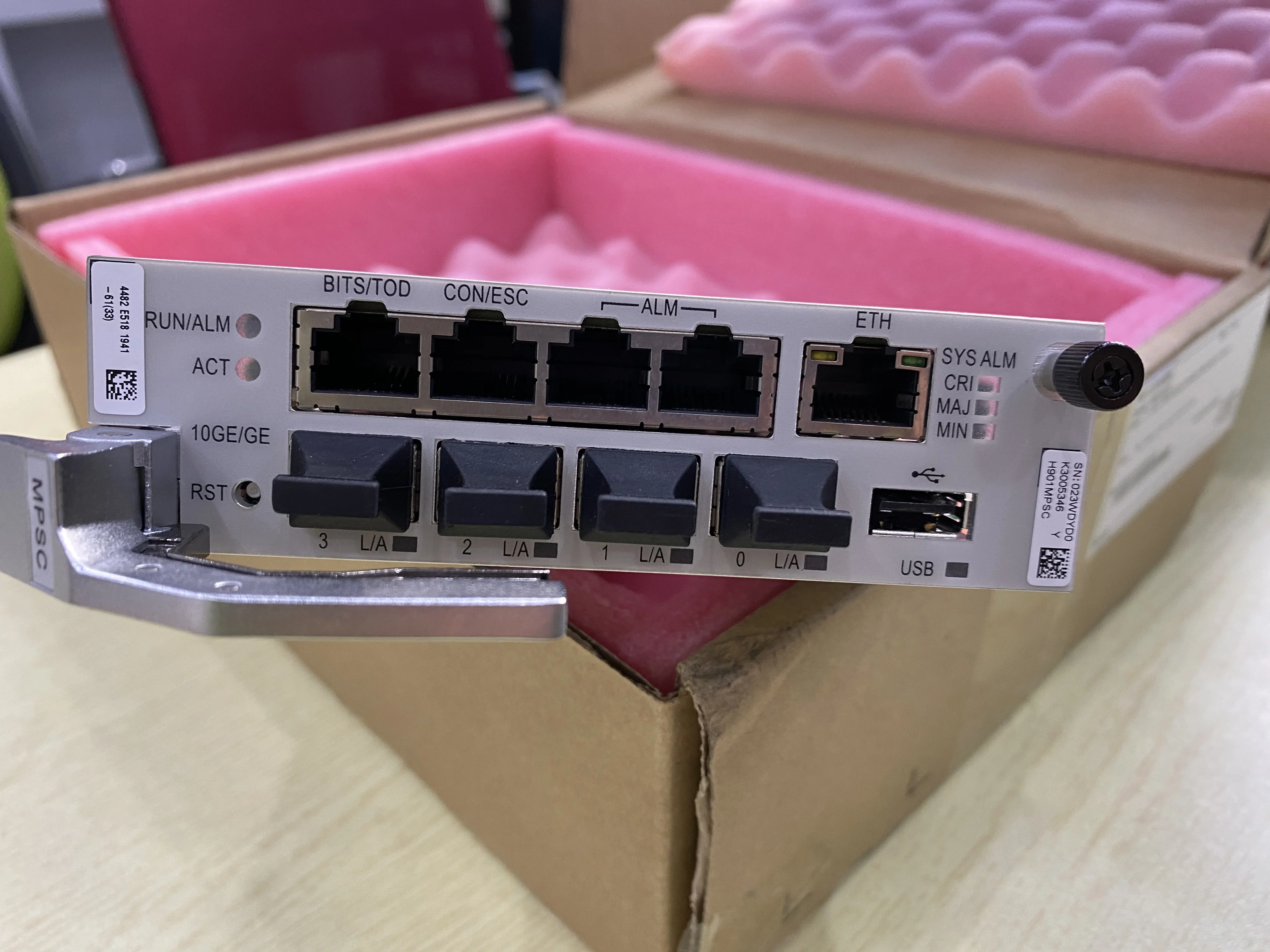 4 port 10GE/GE uplink main control board H901MPSC for Huawei MA5800X2 Fiber optic equipment