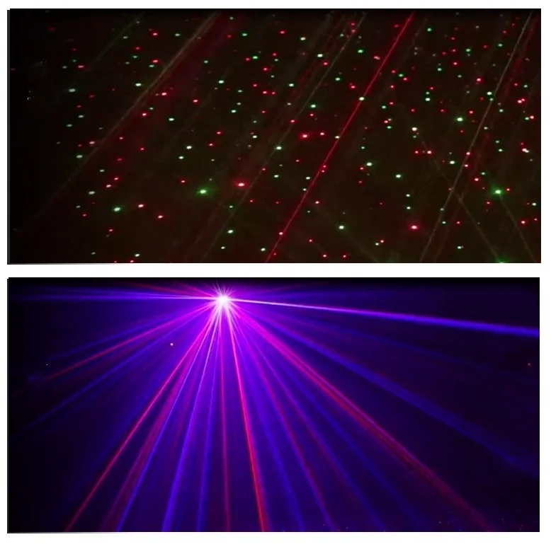 Starry new four-eyed starry sky light full-color starry sky laser light atmosphere laser light bar private room