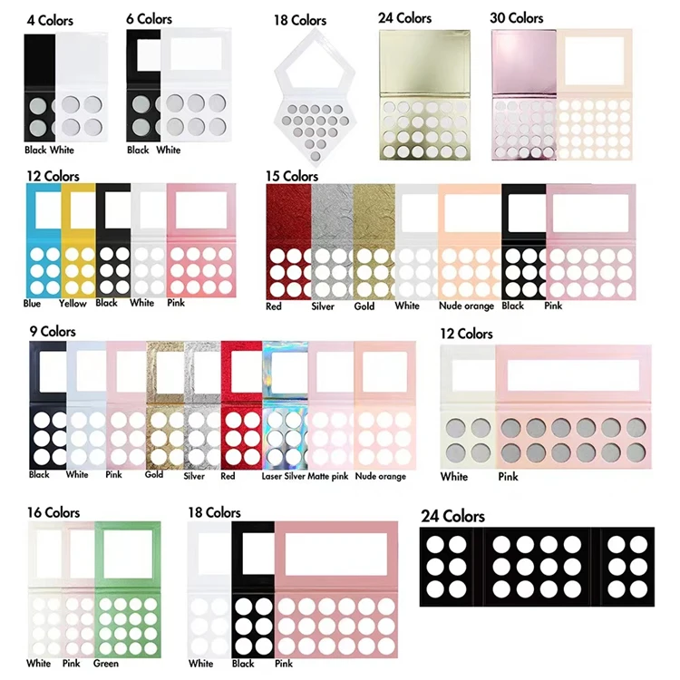 High pigment cruelty free empty talc free eyeshadow palette private label luminous