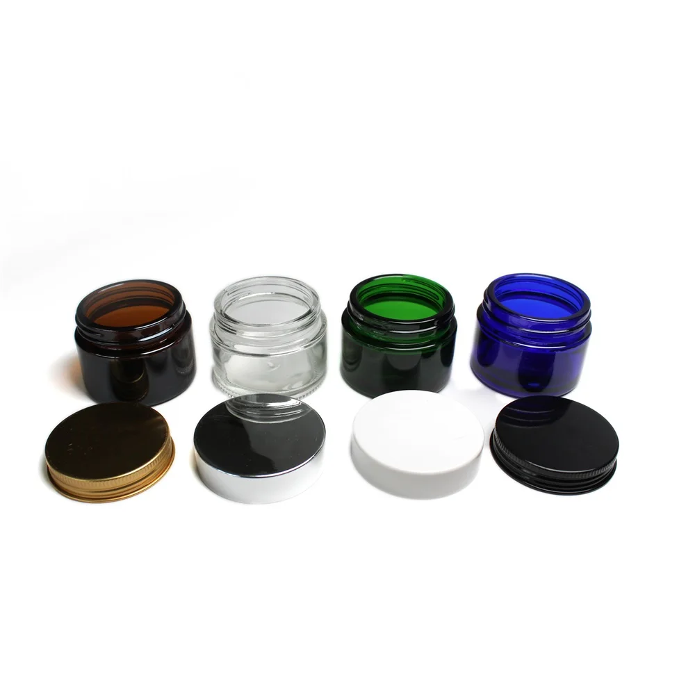 cosmetic amber glass jar round small empty 10g 15g 20g 30g 50g 60g 100g 5g face cream with black lid