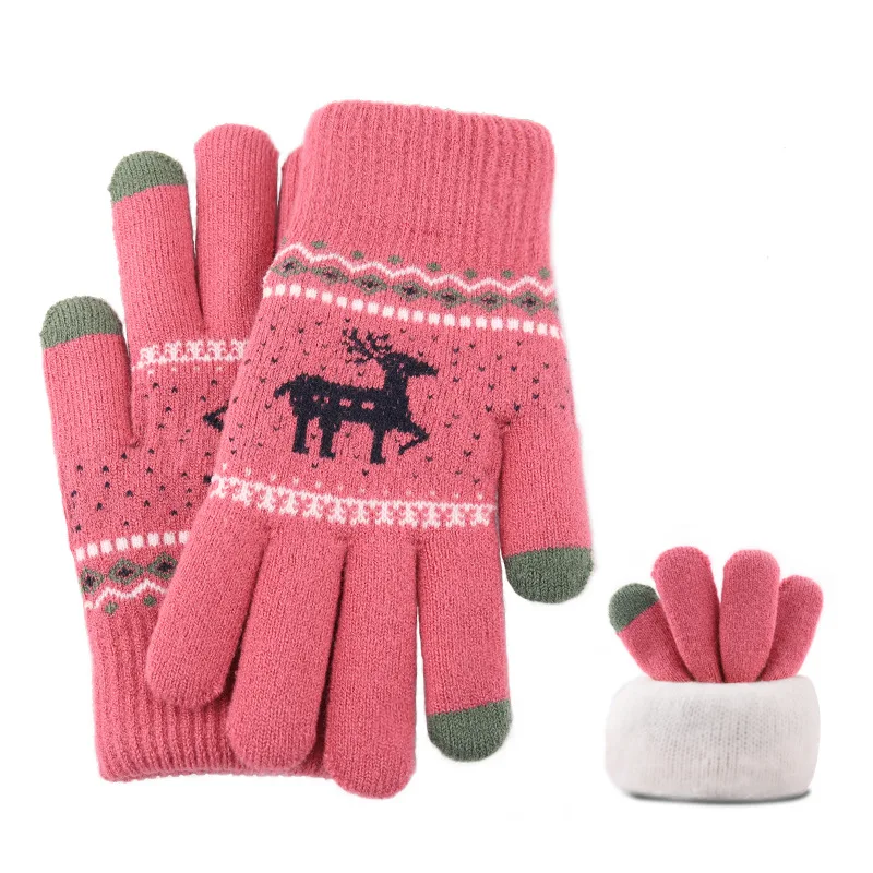 Hot Sale Customize Knitted For Smart Phone Winter Softtextile Cotton Touch Screens Touch Gloves