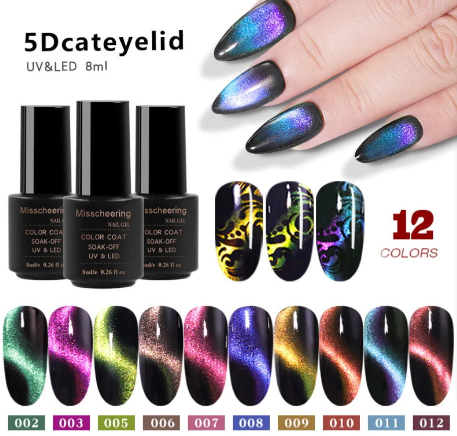 Новый дизайн ногтей замочить от эмали 9d кошачьи глаза магнетизм УФ-гель для ногтей лак для маникюра