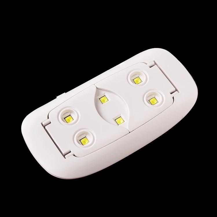 USB charging 45s/60s time setting sunshine foldable 6w mini uv gel nail dryer machine uv led lamp nail dryer