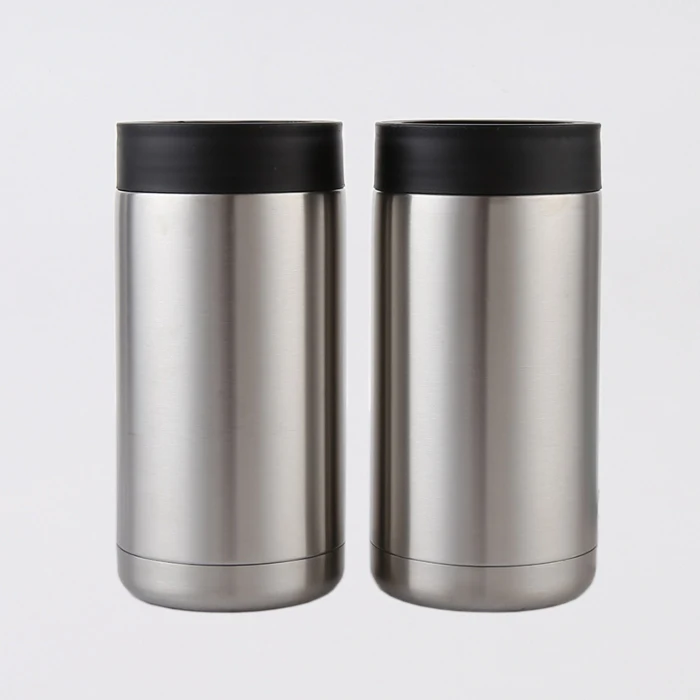 Factory price 16 ounce vacuum insulated stainless steel keep cold beverage cola can cooler beer bottle holder insulator