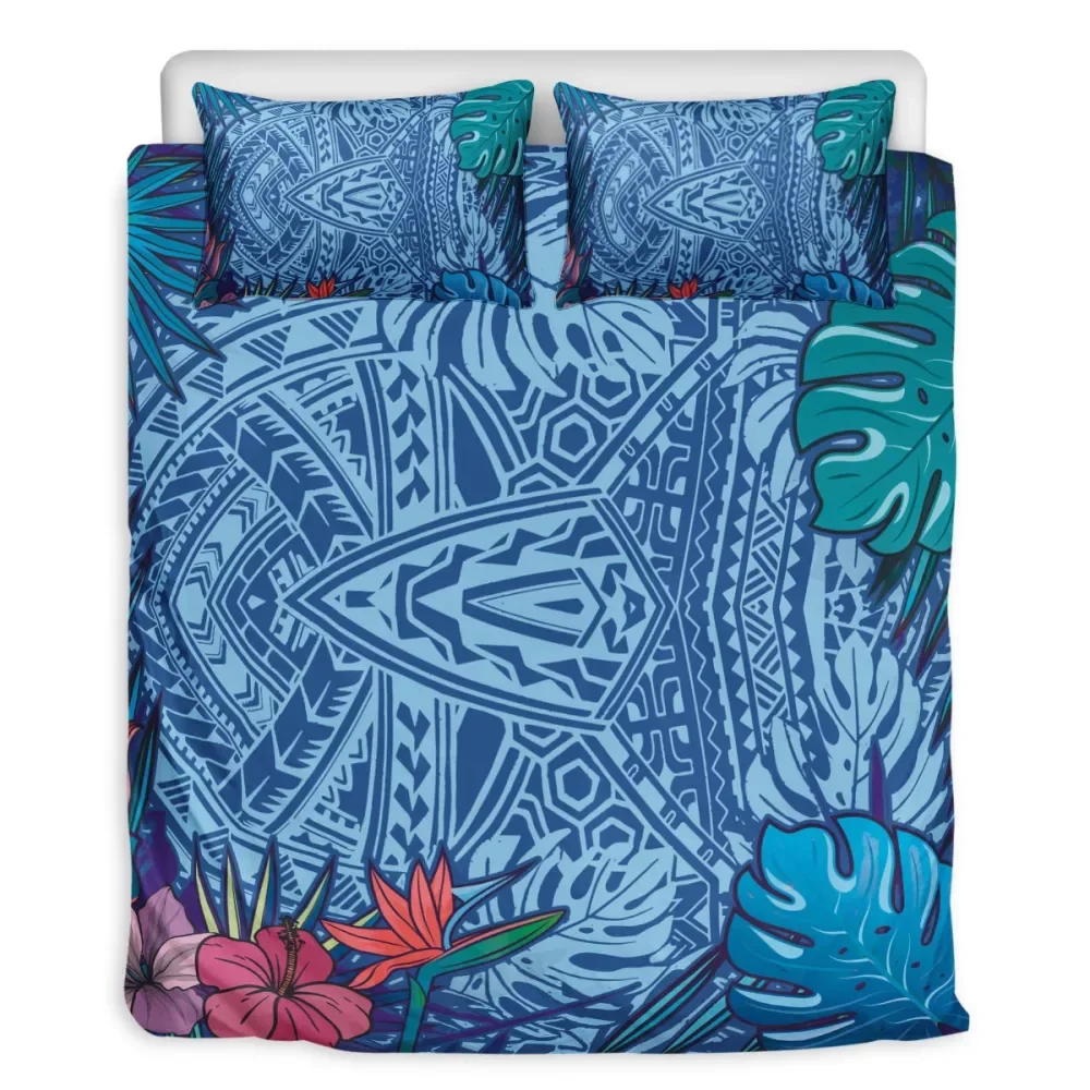 Самоа полинезийская пододеяльники King с тропическим цветочным узором на заказ мягкой пододеяльник набор микрофибра постельное белье, комплект из 3 предметов, рисунок