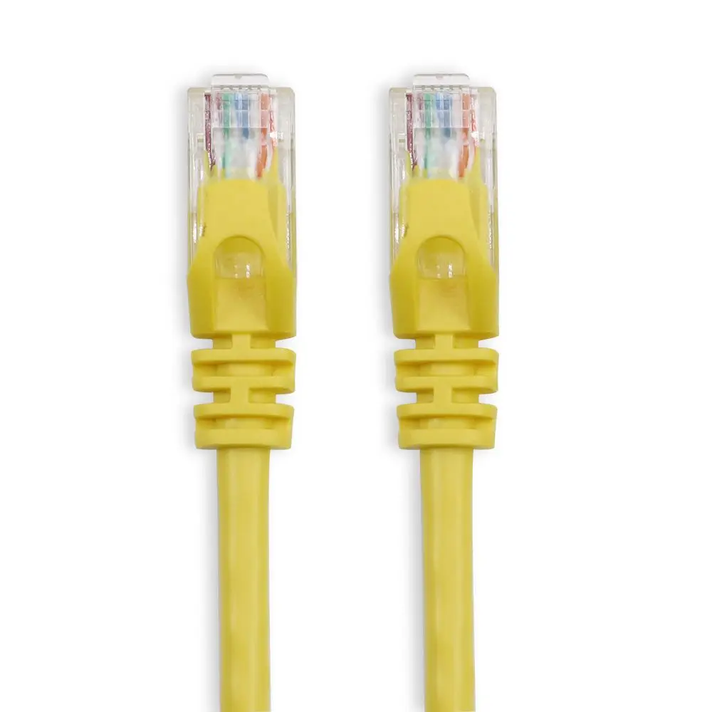 Высокоскоростной соединительный кабель 24AWG 100 Мбит/с из ПВХ желтого цвета Cat 5e для потоковой передачи компьютерного маршрутизатора