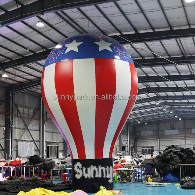 Wholesale Large Hot air Balloon Inflatable Ground Big logo for Promotion Event Sale