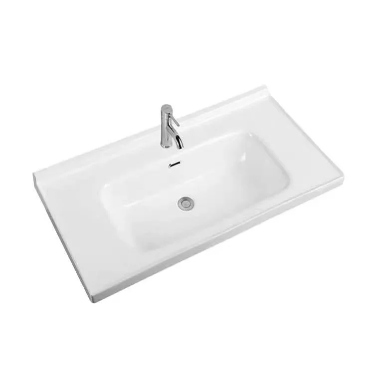 White color bathroom cabinet basin table top vanity basin