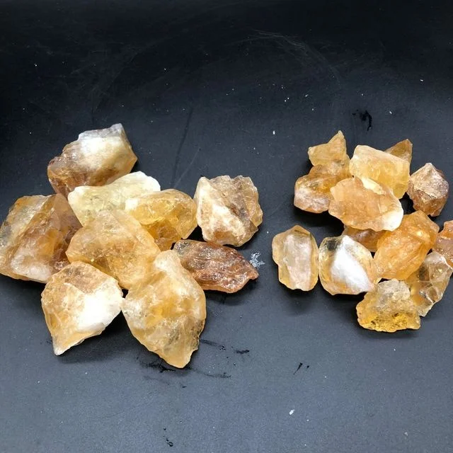 Wholesale raw natural citrine crystal gravel rough citrine tumbled stone