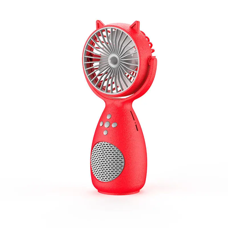 rechargeable stand power mini cartoon fan speaker charging small fan