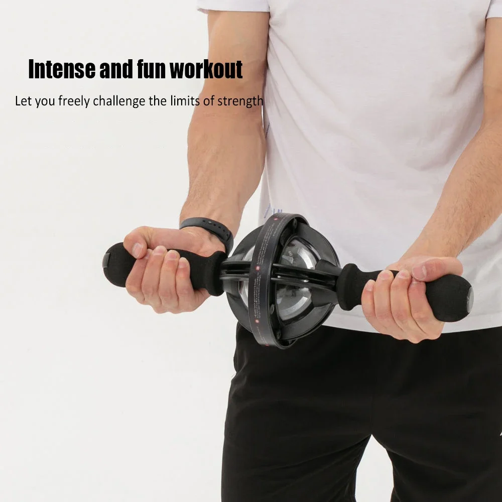Arm Ball Strength Exerciser Gyroscope Forearm Exercise Gyroscope with LED Home Gym Equipment Fitness Metal Wrist force Ball