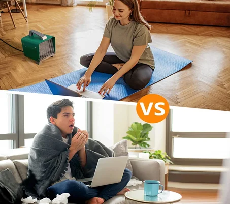 3KW Industrial Portable Electric Fan Square Heater Room Space Heaters Heating Element for Office