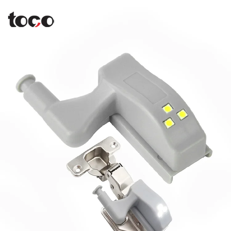 TOCO LED light kitchen hinge high quality Door Cupboard battery powered hinge led lamp Sensor Switch With Lamp