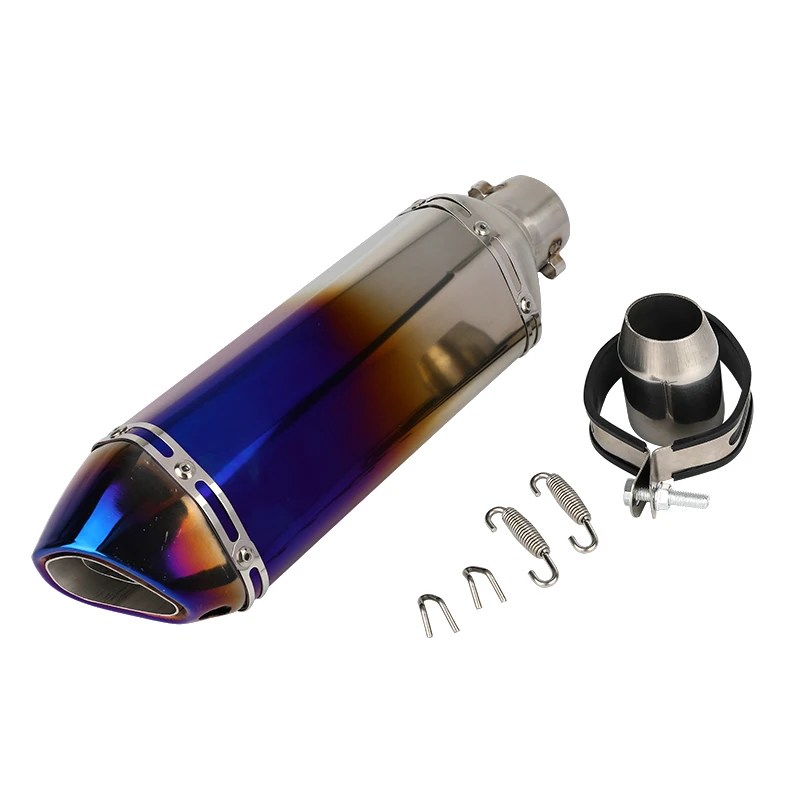 Universal Insert DB Killer Baffte Silencer Motorcycle Muffler Exhaust Pipe burning blue colored