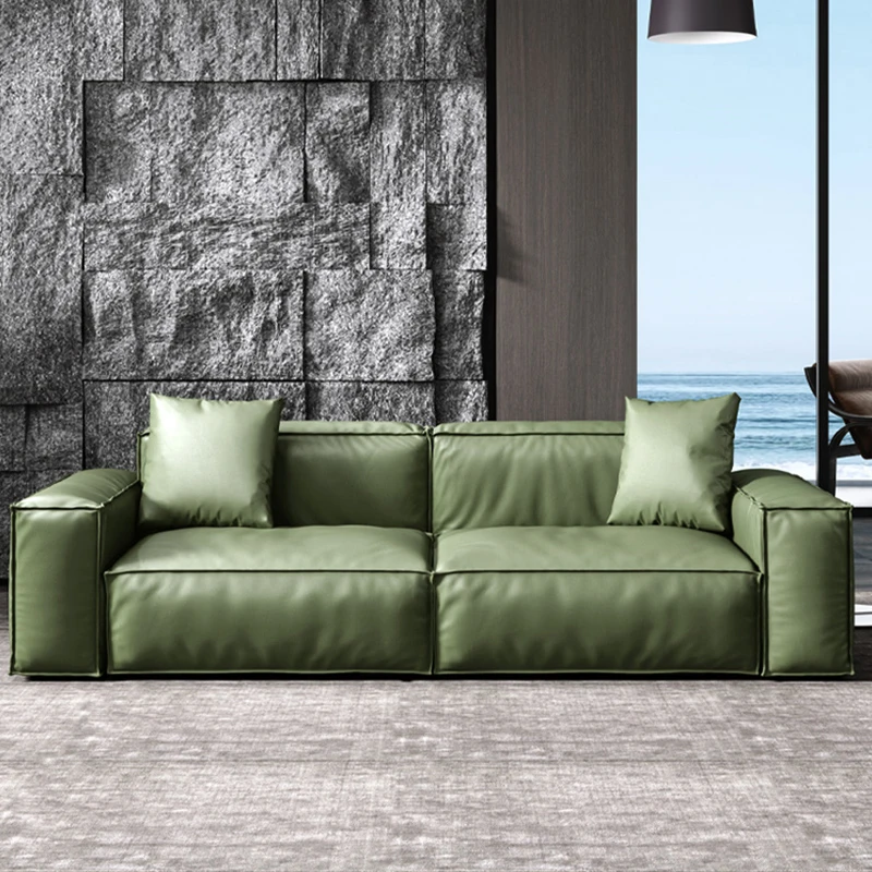 Fashion  design Leather Sofas Living Room Furniture Lounge Suite Genuine Leather Sofa Set