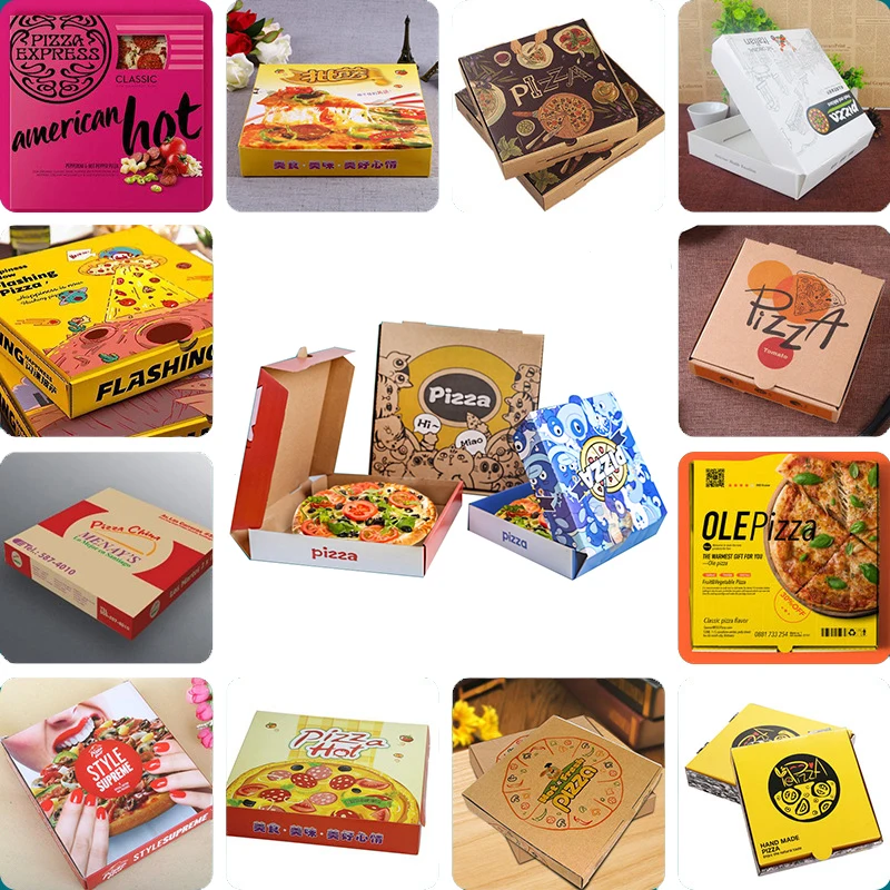 10 12 15inch All Size Cheap Corrugated Pizza Packaging High Quality Takeaway Food Box