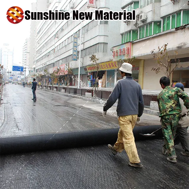 100KN Geogrid bitumen fiberglass geogrids for Vietnam