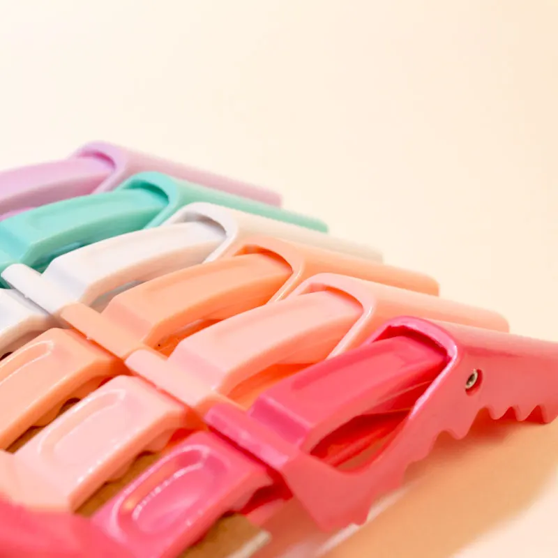 Wholesale Custom Logo Salon Pink Crocodile Hairdressing Alligator Hair Clip Hair Accessories for Women