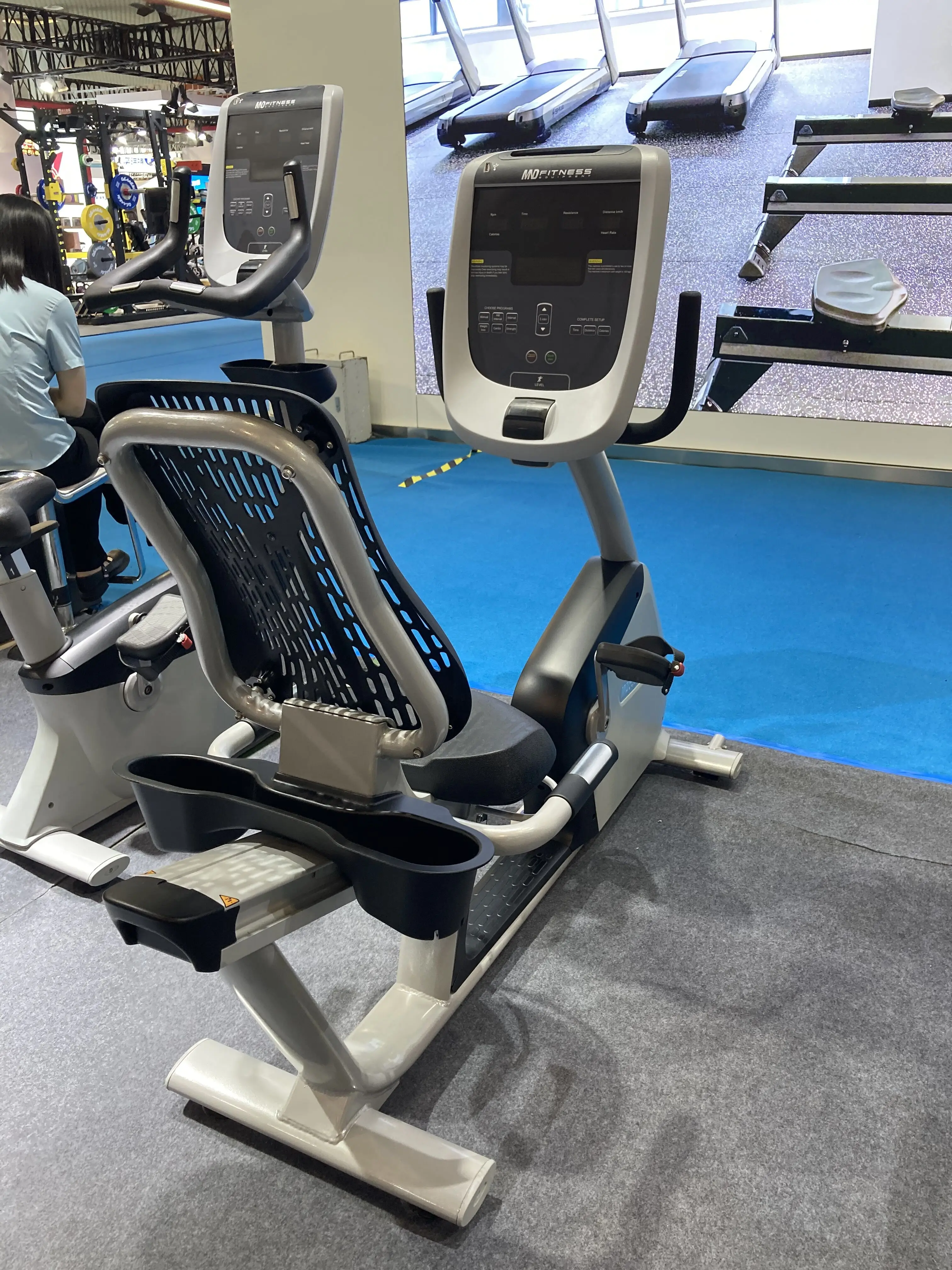 Commercial Gym Fitness Machine Cardio Magnetic Control Horizontal Exercise Bicycle Recumbent Bike
