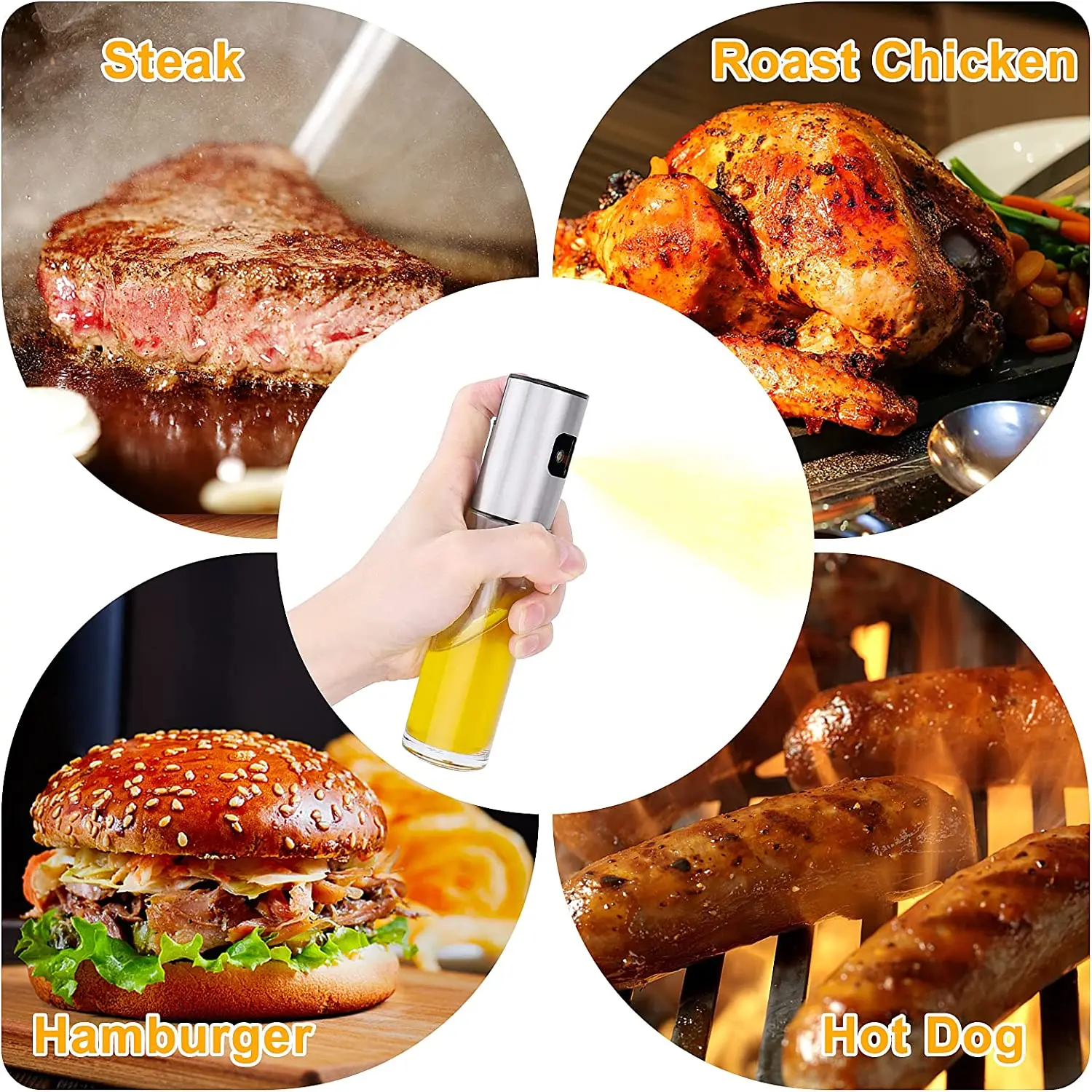 Refillable Food Grade Oil Vinegar Spritzer Spray Kitchen Tool Olive Oil Sprayer Mister Olive Oil Spray Bottle