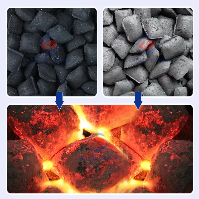 Good burning effect bbq and boiler fuel petroleum coke briquette press machine sludge shaping forming ball press machine