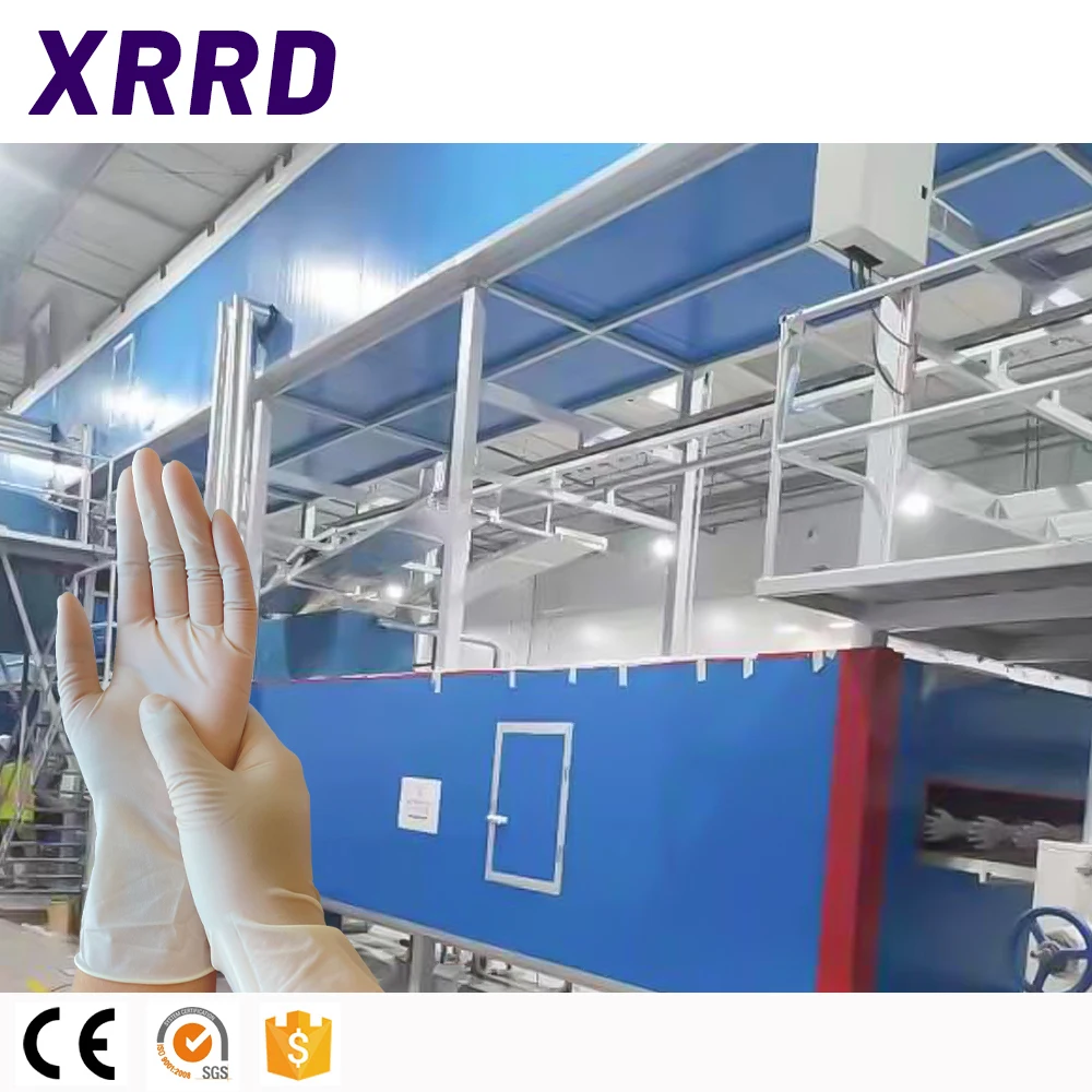 A fast and efficient production line for latex gloves automatic glove overlocking machine