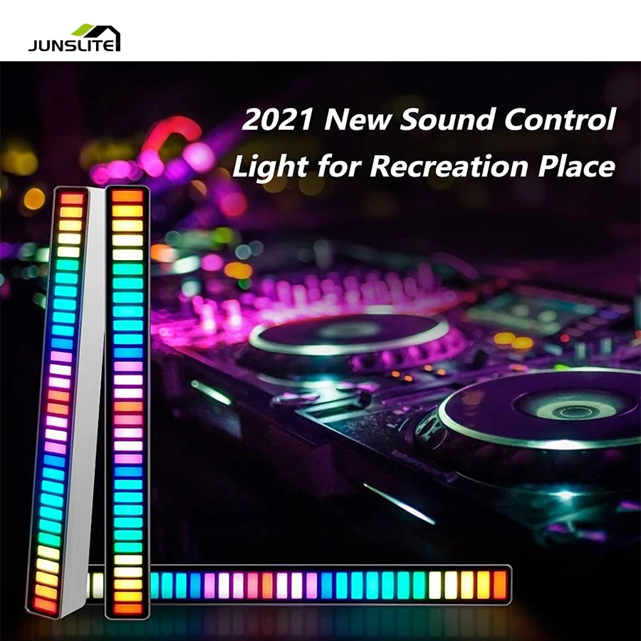 2021 новый звук управление светом голосовое пикап ритм огни креативные красочные музыкальные окружающего освещения с 32 LED 18 видов цветов