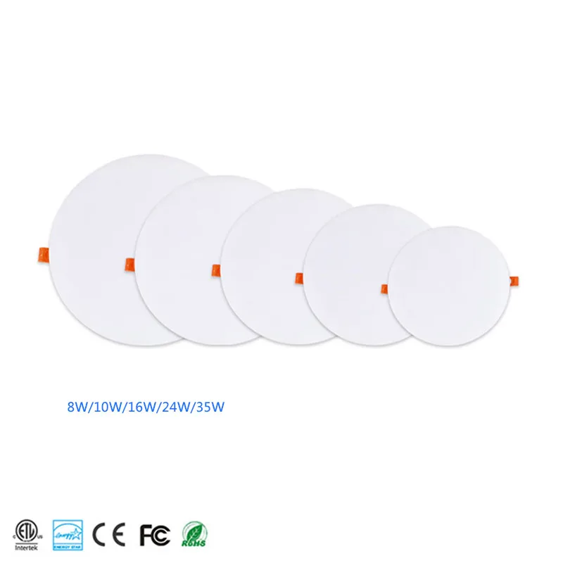 Indoor Panel Lighting Adjustable Recessed Mounted Frameless Round 3D Ceiling led panel lights