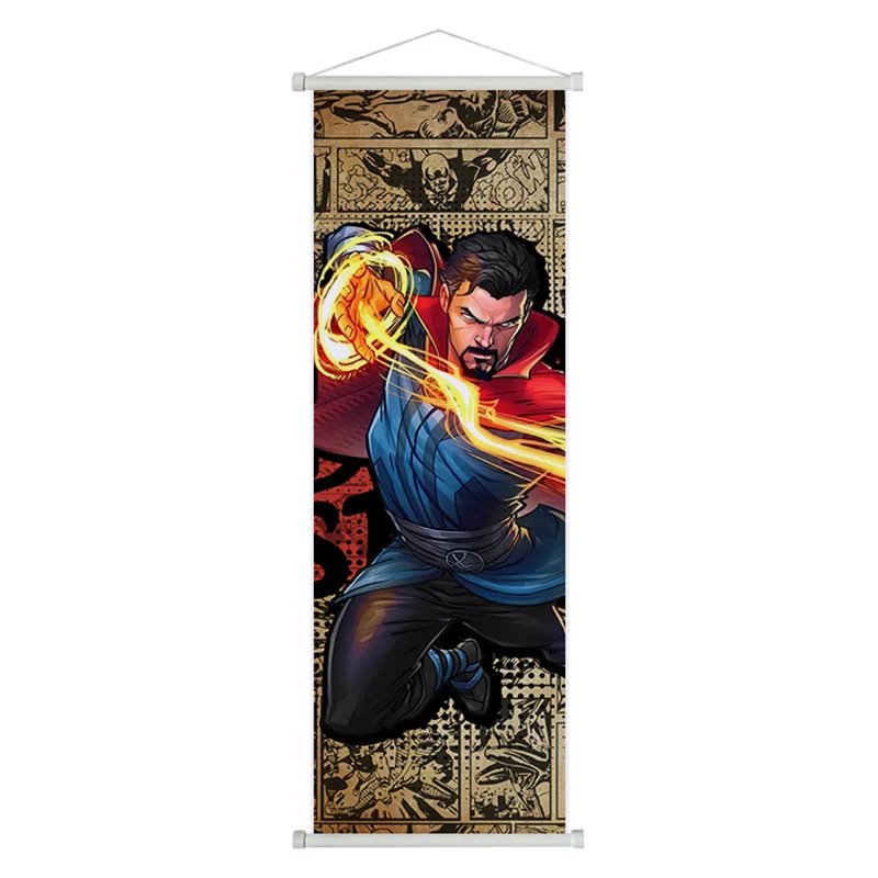 Custom Design Fast Delivery Hanging Scroll Anime Hanging Poster With Plastic Aluminium Rod Wall Scroll