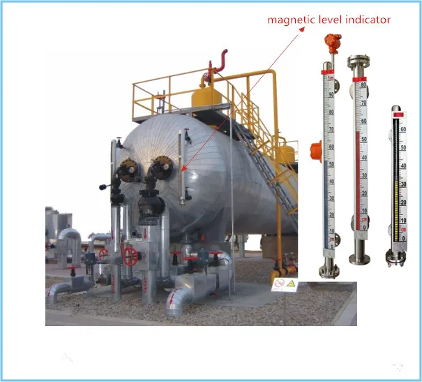 Magnetic flap water level meter sight glass diesel fuel tank level gauge