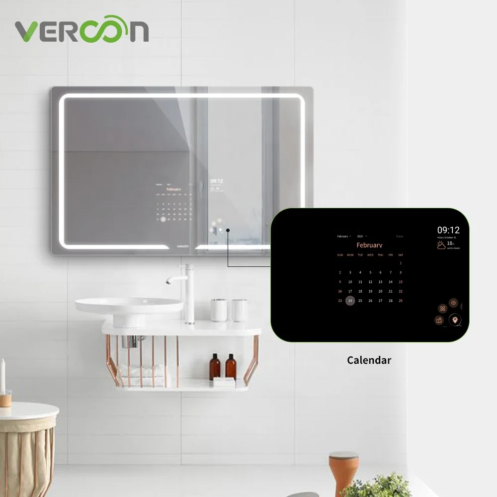 Chinese factory directly hot sale S40 bathroom mirror light led smart within Youtube music ESPN magic mirror