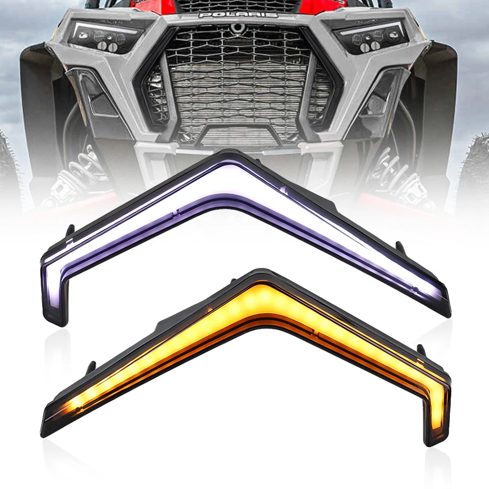 Детали и аксессуары atv/utv светодиодные сигналы поворота передняя фара Accent Fang в сборе для Polaris RZR XP 1000 Turbo