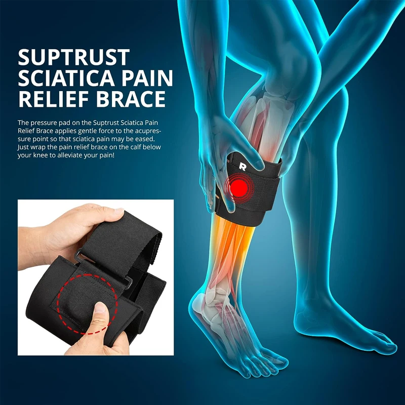 FSPG Pressure Point Sciatica Nerve Wrap Acupressure Brace Sciatica Pain Relief Knee brace pad