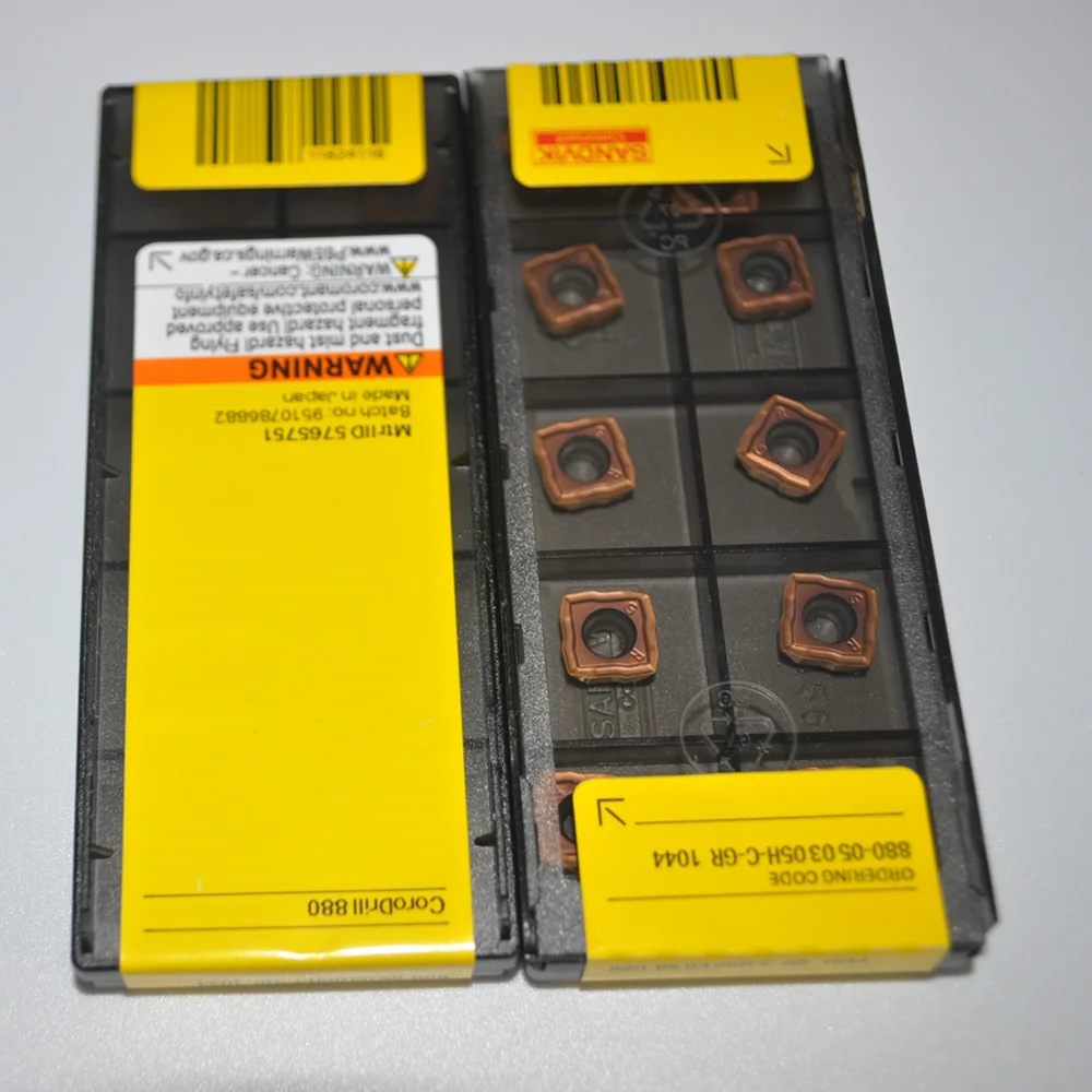 Original U Drill Insert 880-050305H-C-GR1044 Carbide CoroDrill 880 Peripheral Insert, Grade 1044 for Steel, Cast 10 PCs per Box