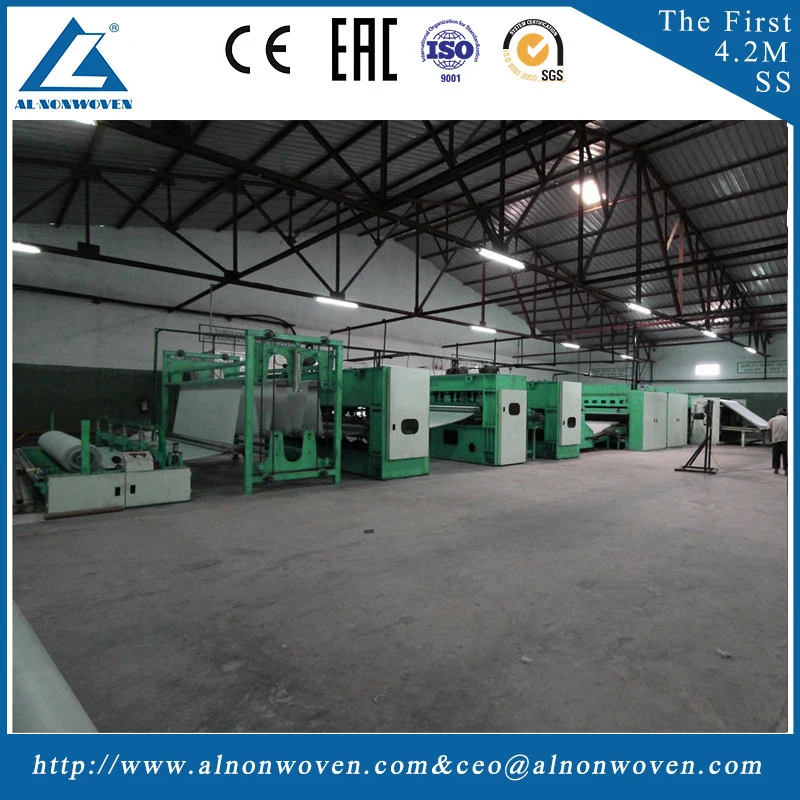 ALDT--4800mm PET Carpet Nonwoven  Production Line Needle Punching non woven making machine