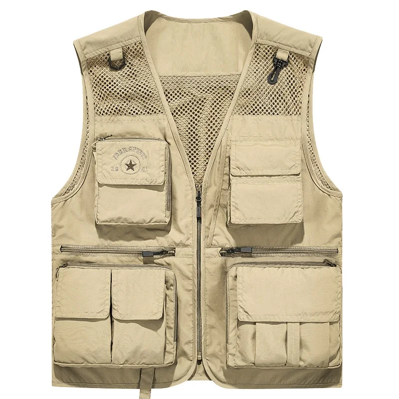 new design hot sale wholesale softshell jacket lightweight men workwear quick-drying vest multi-pocket tactical vest