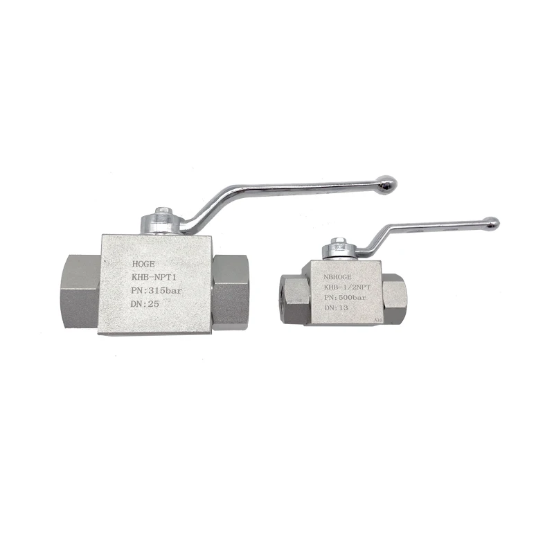 HONGGE KHB -1/8NPT Threaded 2 Ways Carbon Steel Hydraulic High Pressure Ball Valve 1/8Inch