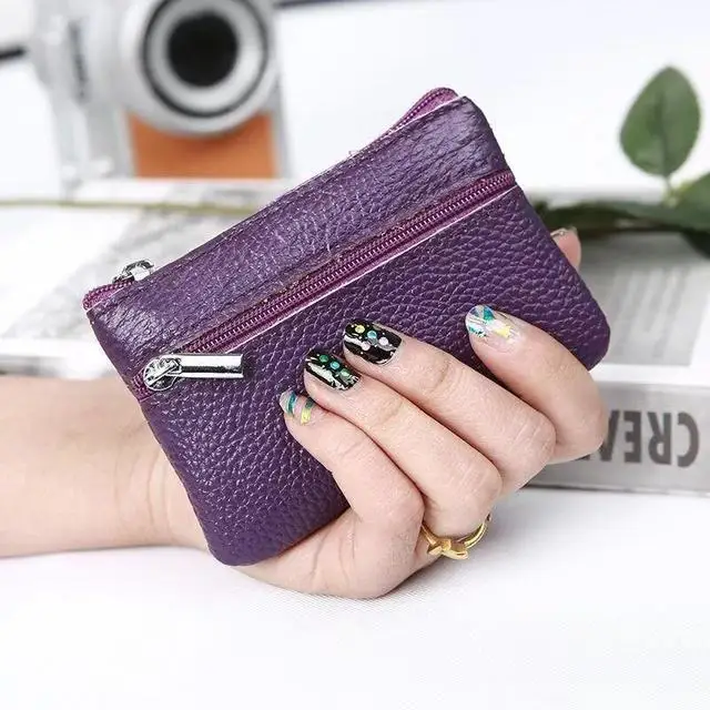 
PU Leather Coin Purses Woman Small Change Money Bags Pocket Wallets Key Holder Case Mini Functional Pouch Zipper Card Wallet 