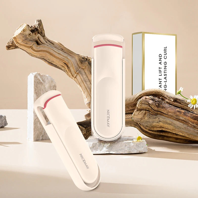 private label mini  smart electric plastic  natural heated eyelash curler