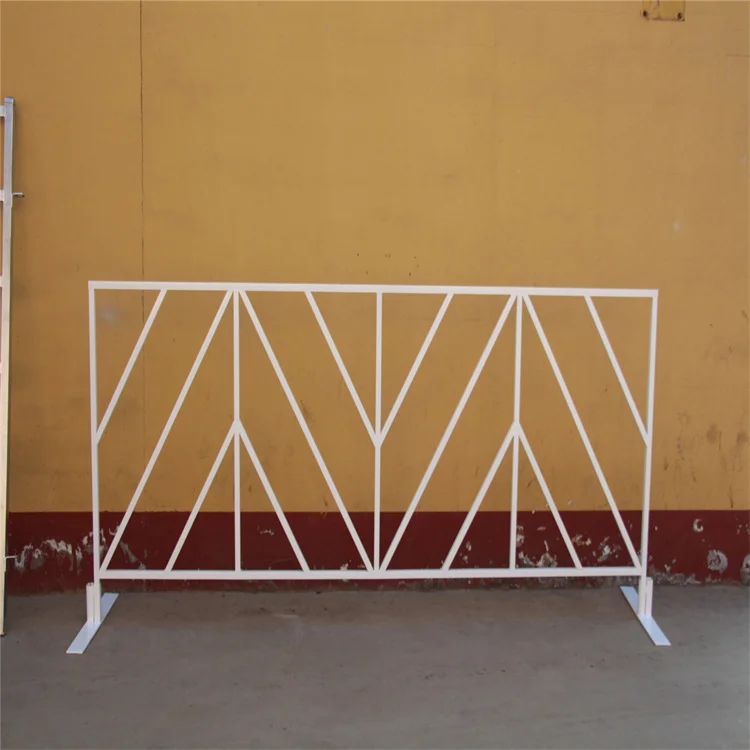 American road block protective fence mobile traffic barrier steel crowd control fence guards barricade