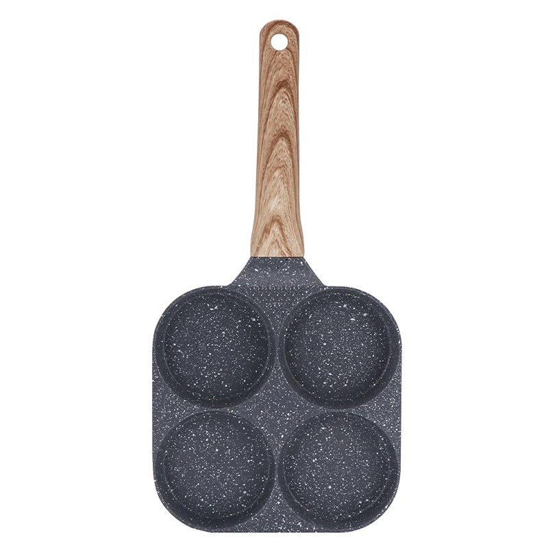 Wholesale Induction Four Egg Pancake Pans Aluminium 4 Hole Square Omelet Frying Pans Non Stick Egg Frying Pan