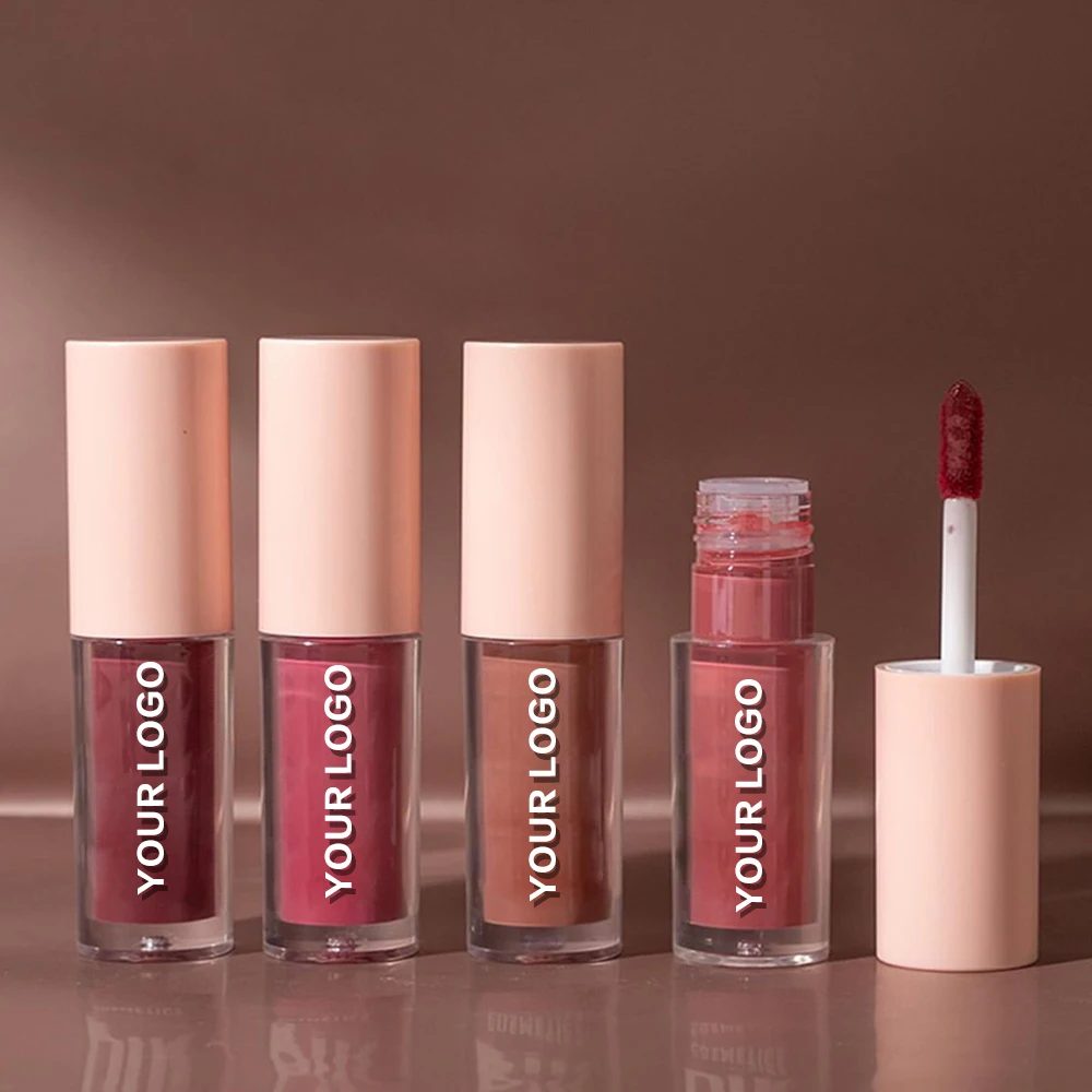 Custom logo Vegan water tint lip gloss pigmented colors not drying Private Label moisturizing glossy Lip Oil