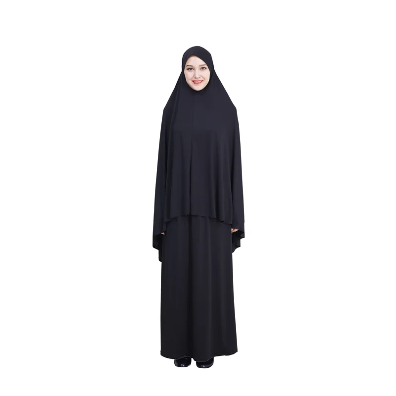 Hot sale fashion hijab dress malaysia saudi clothing abaya muslim dress with hijab