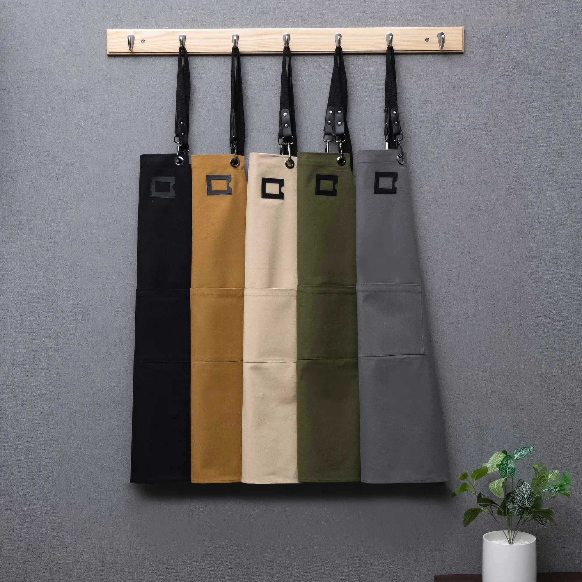 Kitchen Cook Apron for Watier Waterproof Cotton Apron Logo Set